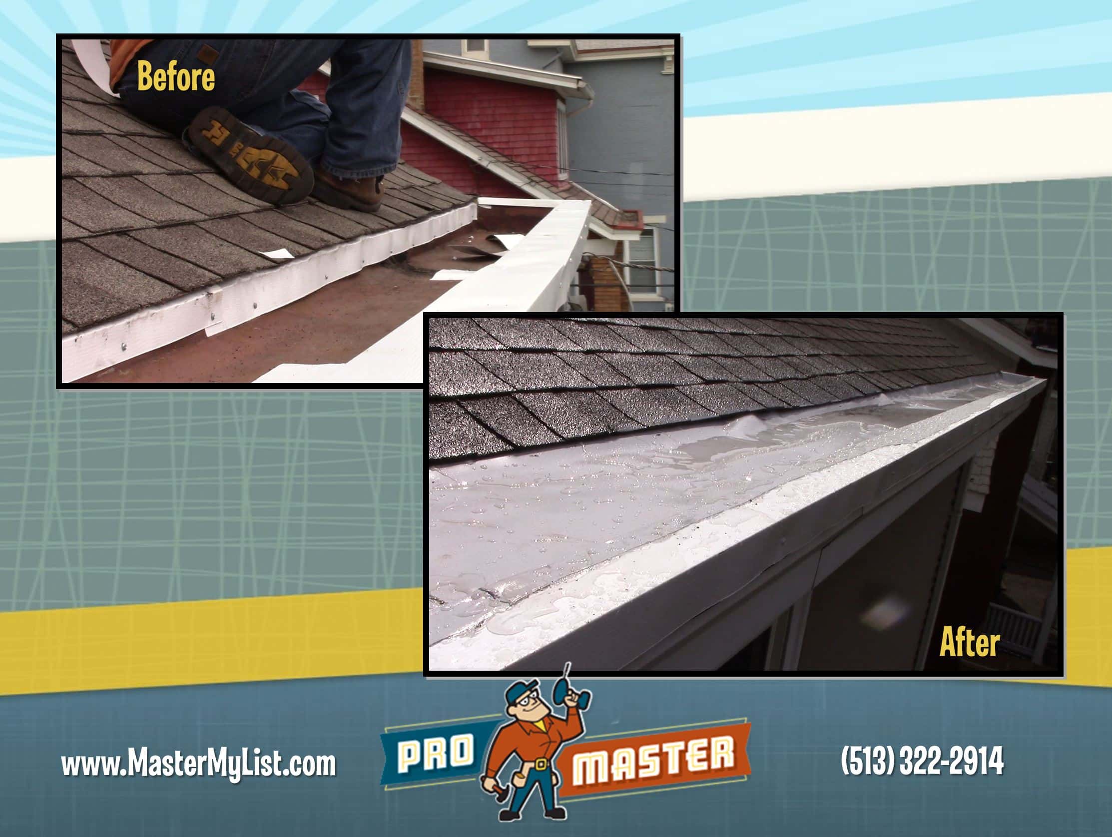 Box Gutter Lining Before/After | ProMaster Home Repair & Handyman